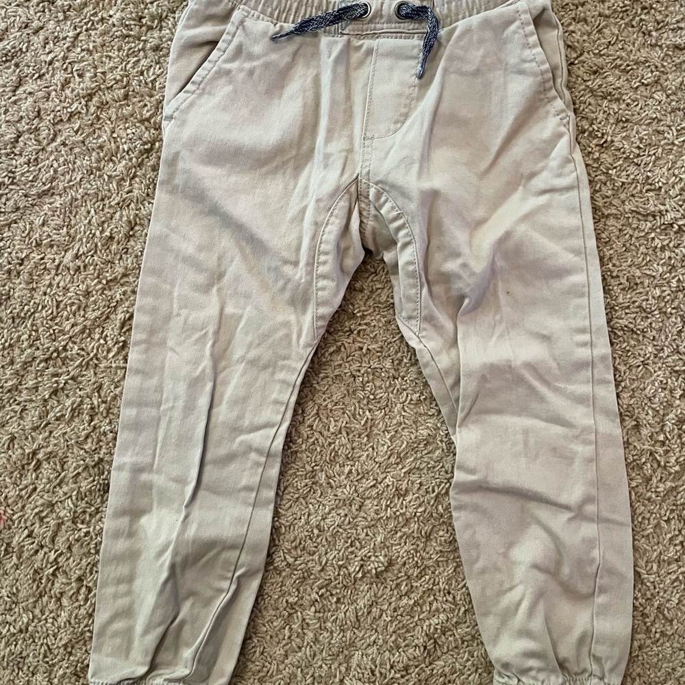 Toddler Boys Penguin Brand Khaki Tie Joggers